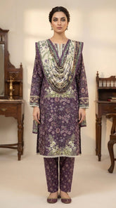 Plum Garden Reverie - Portrait neckline detail