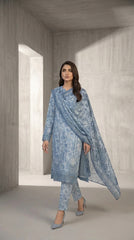 Steel Blue Serenity - Walking front view